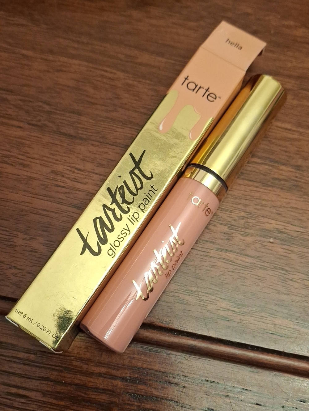 tarte Tartiest Glossy Lip Paint — Nude Pink (hella) 6ml New